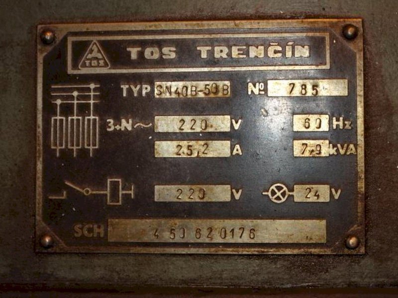17&quot; X 64&quot;  TOS SIGMA MODEL #SN50B GAP BED ENGINE LATHE, 2-1/8&quot; HOLE: STOCK #19905