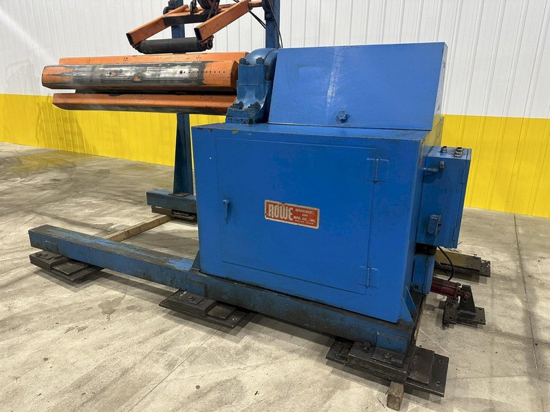 12,000 LB X 72&quot; ROWE MODEL #12060-DSV POWERED COIL REEL / UNCOILER WITH HOLD DOWN ARM: STOCK 20234