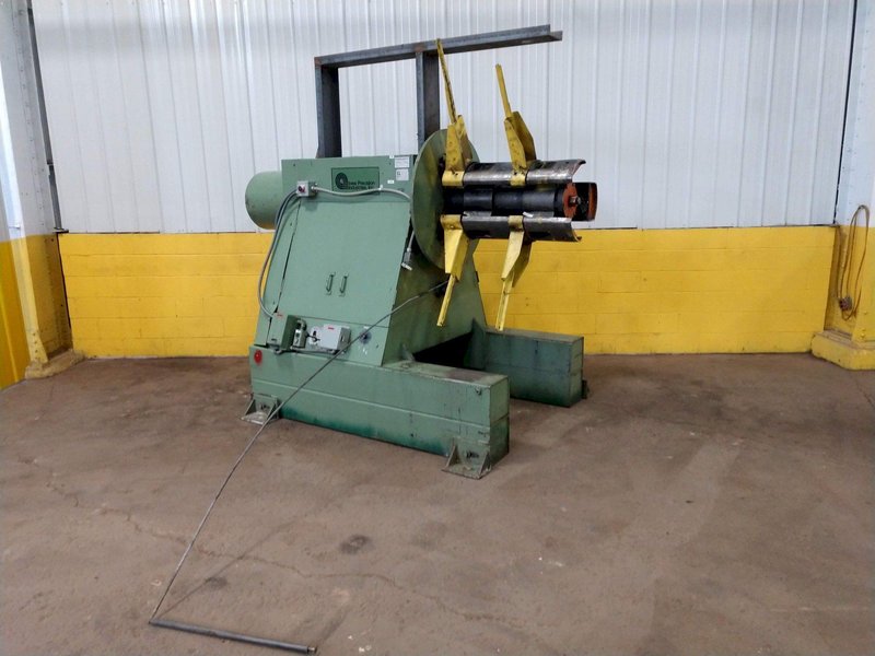 20,000 LB 10 TON X 36&quot; IOWA PRECISION MODEL #UCR20-36 MOTORIZED UNCOILER COIL REEL: STOCK #13455