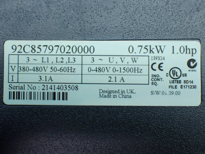 CAMCO FERGUSON 1HP SERVO DRIVE  -  92C85797020000