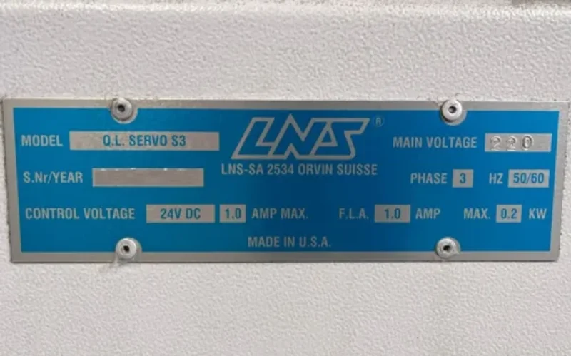 LNS Quick Load Servo S3 Automatic Bar Feeder