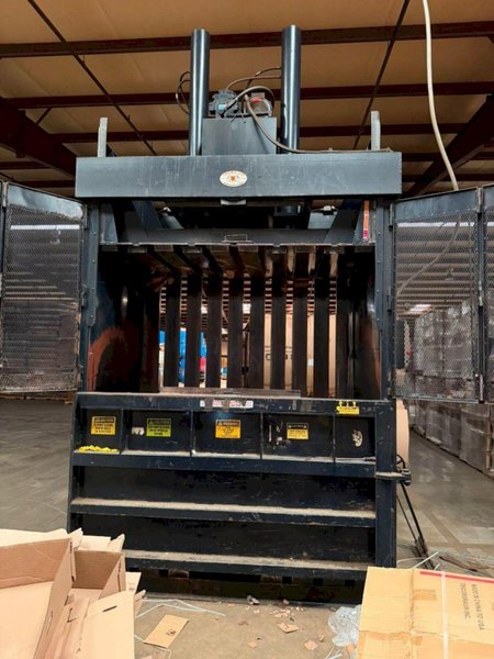 84" X 48" X 48" JV MFG MODEL #DXR-84 CRAM-A-LOT VERTICAL HYDRAULIC CARDBOARD BALER: YOBRO #24667