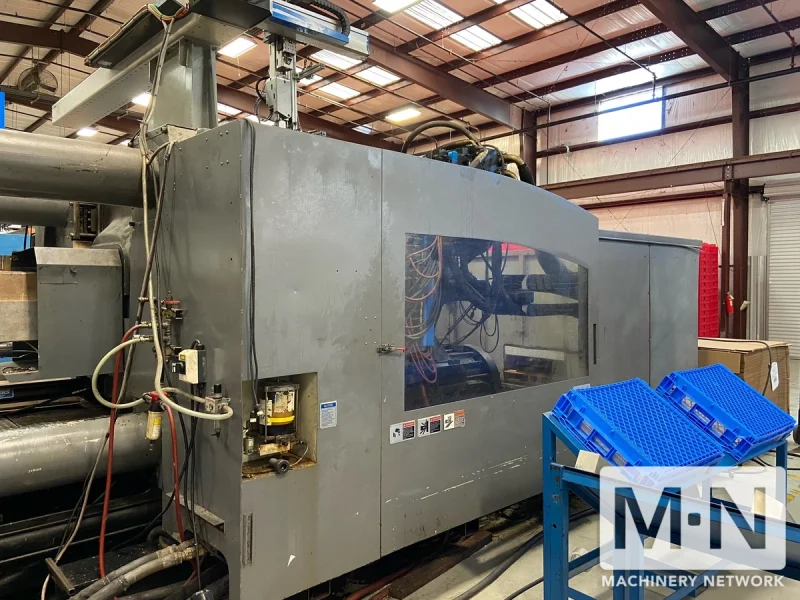 1100 TON 139 OZ VAN DORN MODEL CALIBER 1000CA6800 INJECTION MOLDING MACHINE MFG 1999