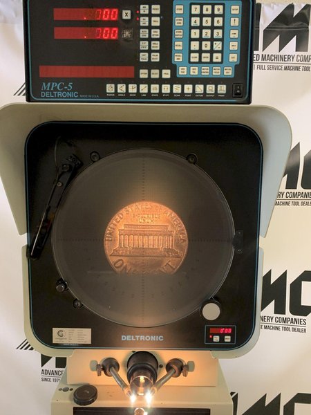 Deltronic DH214 Comparator, 10x, DRO, Edge, Surface, Factory Base.