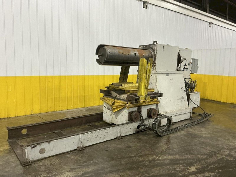 30,000 LBS X 36" PERFECTO COIL FEED LINE, COIL REEL UNCOILER &amp; STRAIGHTENER: YOBRO #24871