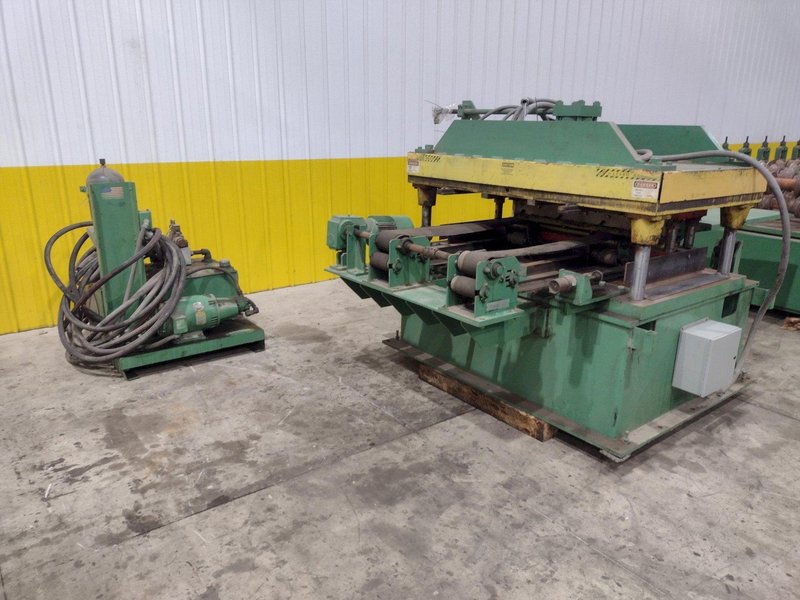 16 STAND X 4&quot; x 36&quot; WIDE R-PANEL ASC ROLLFORMER LINE WITH REEL &amp; CUT OFF, BECK CONTROLS: STOCK 21176