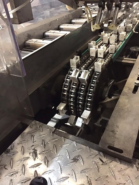 Thiele 60 Series Cartoner with Hot Glue and Automatic Barrel Cam loader