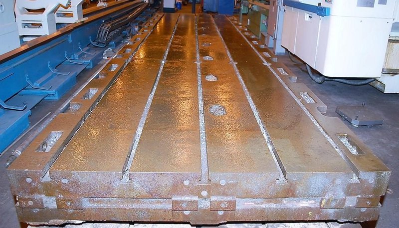 Floor Plate, T-Slotted, 60&quot; x 218&quot; x 10&quot; Cast Iron