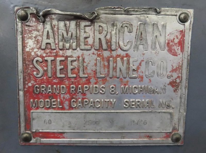 2,500 LBS AMERICAN STEEL LINE #60 COIL REEL. STOCK # 0537626