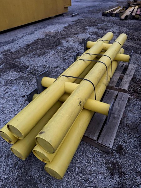 (42) 10' LONG x 26" HIGH IDEAL SHIELD TWO LINE PLASTIC COATED HEAVY DUTY GAURDRAIL BARRIER: YOBRO #24873