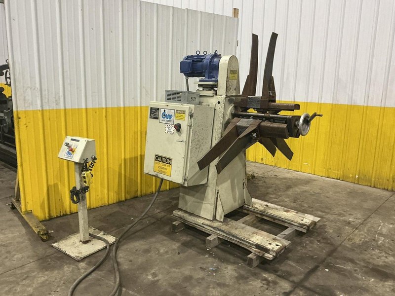 8,000 LBS X 18" CWP MODEL 4RM-18 POWERED UNCOILER COIL REEL: YOBRO #24957