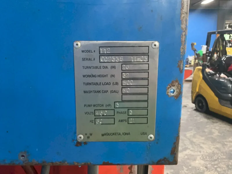 ALKOTA CLEANING SYSTEMS 26” DIA. X 32” HEIGHT ROTARY PARTS WASHER  -  112
