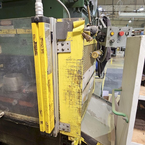 110 TON BLISS C-110 OBI PRESS W/ CWP SMX-24 SERVO FEEDER. STOCK # 1005125.