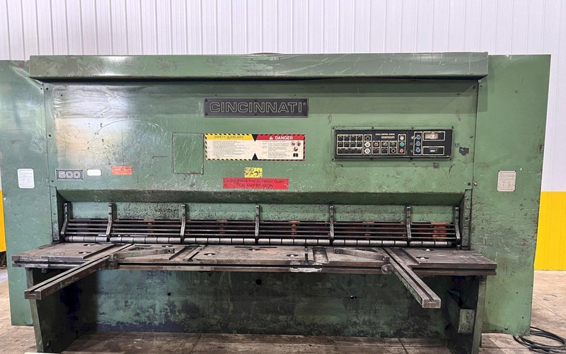 10&#039; X 1/2&quot; CINCINNATI HS500 HYDRAULIC SHEAR WITH FOPBG: STOCK #21757