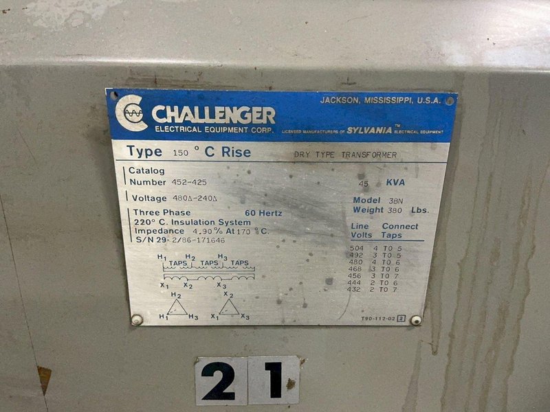 Challenger 45 Kva Transformer - 452-425