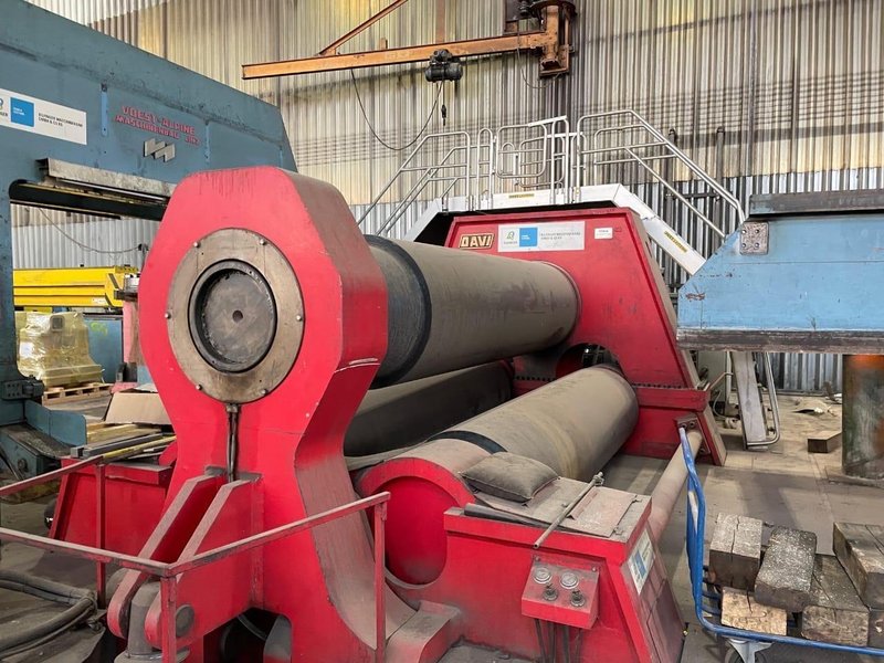 6″ x 11′  DAVI MCO 130 3‑Roll Plate Bending Machine, 2005