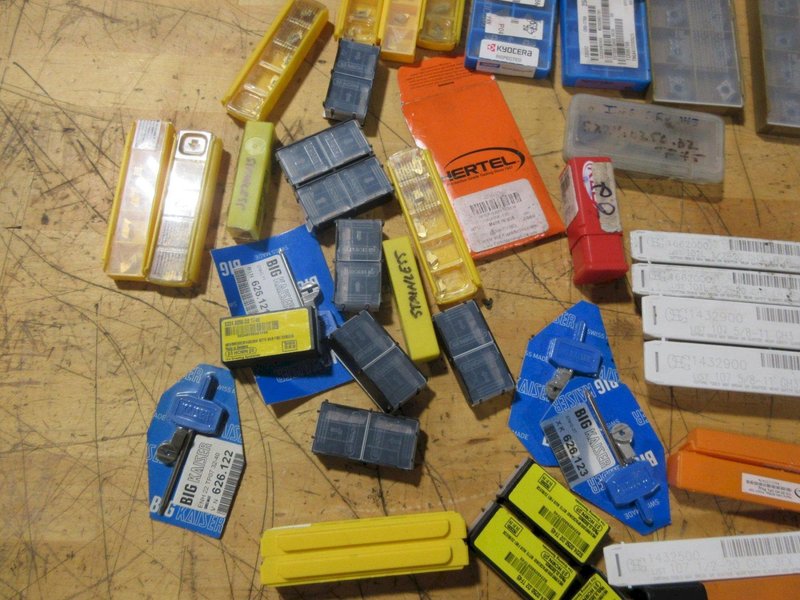 Carbide Inserts &amp; Endmills + HSS Taps - Auction Item