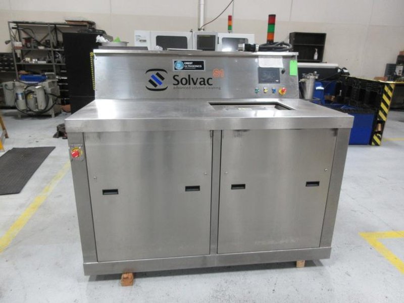 Crest Ultrasonics Solvac S1-1812 Vapor Degreaser System with Distilling Unit and (2) 5 Gallon Pails of Solvent- Auction Item