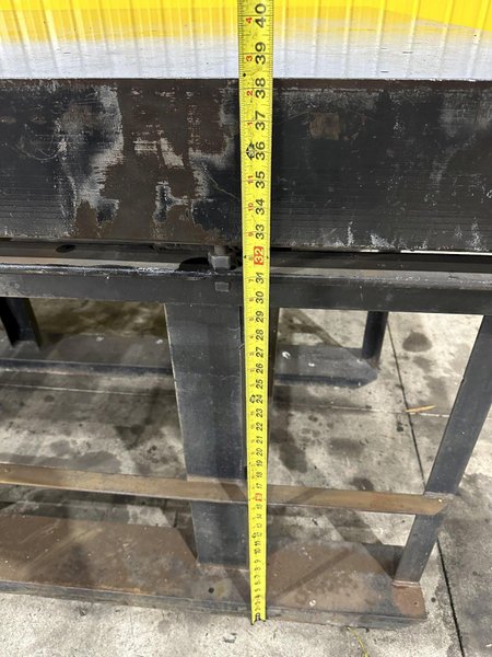 96&quot; X 96&quot; STEEL LAYOUT TABLE / PLATE ON HEAVY DUTY STORAGE RACK BASE: STOCK #11026