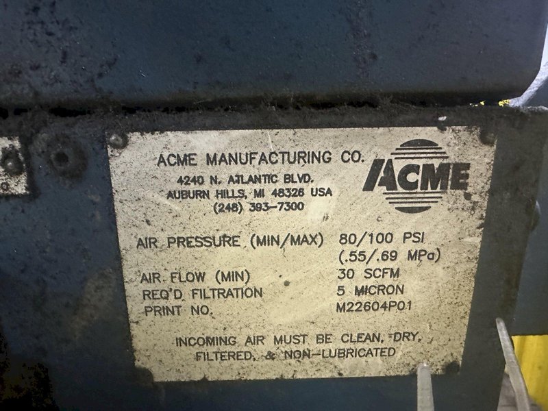 3&quot; OD ACME MODEL #67/2 CENTERLESS TUBE &amp; BAR 2 HEAD BELT GRINDER NEW 2016: STOCK #23770