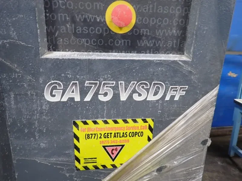 ATLAS COPCO 100 HP AIR COMPRESSOR  -  GA75VSDFF