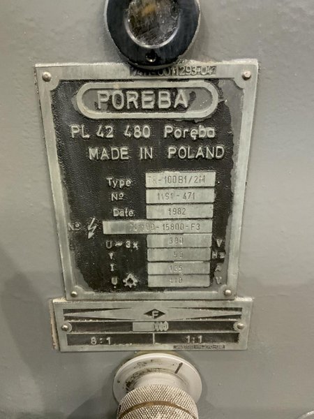 38" X 92" POREBA GAP BED ENGINE LATHE: STOCK #80622