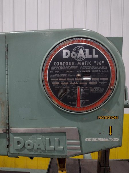 36" DOALL MODEL #3612-3 VERTICAL BAND SAW: YOBRO #25847
