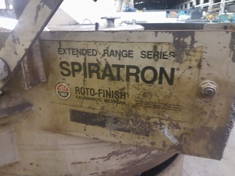 5 CUBIC FOOT ROTO-FINISH MODEL #ER-405D-00-A30 &quot;SPIRATRON&quot; VIBRATORY BOWL FINISHER: STOCK #13508