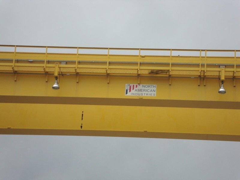 80/40 TON X 195' X 59' LIFT NORTH AMERICAN IND DOUBLE LEG ROLLING GANTRY CRANE: STOCK #14494