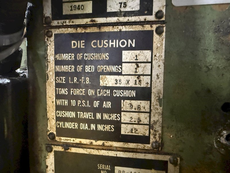 100 TON MINSTER P2-100-42 PIECE MAKER STRAIGHT SIDE HIGH SPEED PRESS. STOCK # 0883325