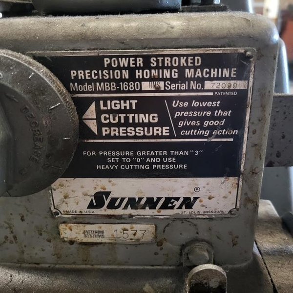 Sunnen Model MBB-1660 Hone