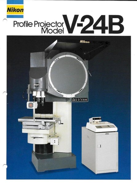 24" NIKON Model V-24B Profile Projector / Optical Comparator, dro, 5X, 20X.