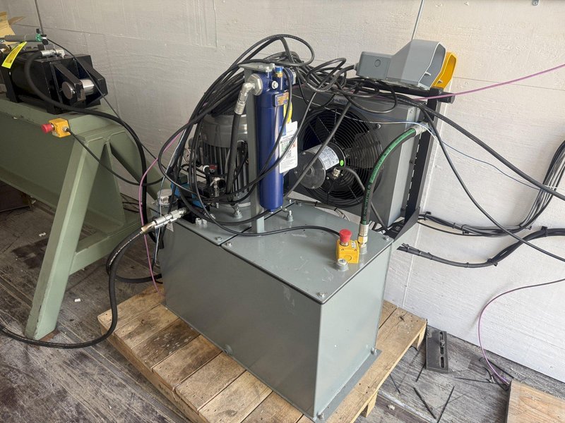 200 TON X 15' BEECHE WIRE CABLE FORCE TENSILE HYDRAULIC TEST BENCH, WITH CONTROLLER &amp; DISPLAY, NEW 2020: YOBRO #25186