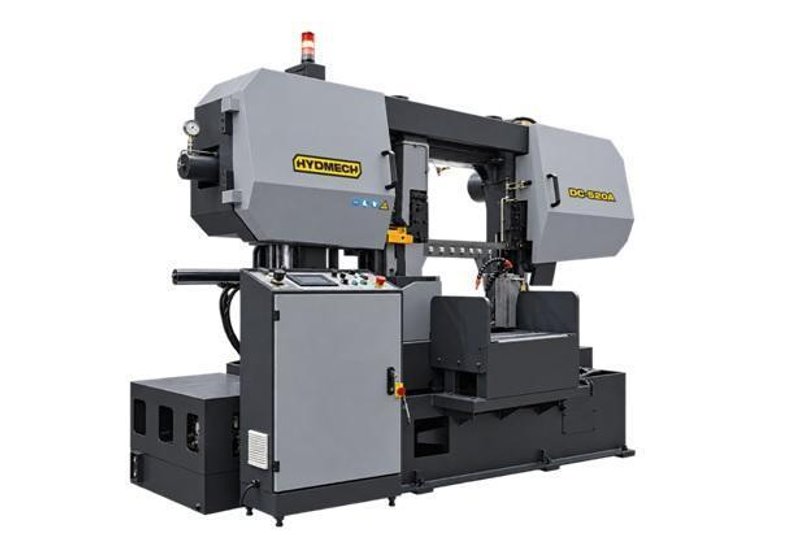 NEW 21.5" x 21.5" HYDMECH MODEL DC-550P SEMI AUTOMATIC DUAL POST BAND SAW