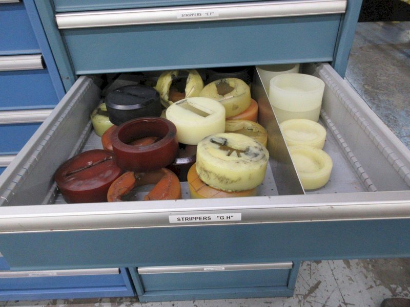 Lista Cabinet with 8 Drawers and Contents Wiedemann C3000 Turret Punch Strippers and Die Holders- Auction Item