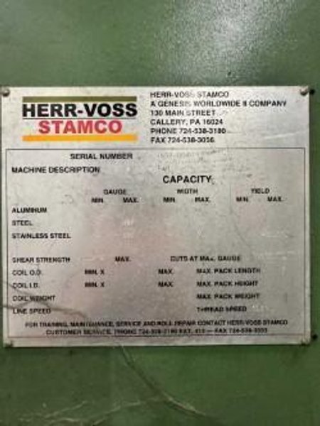 0.250" x 6' Herr Voss CTL Shear STOCK# 4313