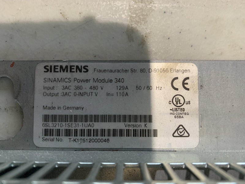 SIEMENS SINAMICS POWER MODULE 340. STOCK #0152124