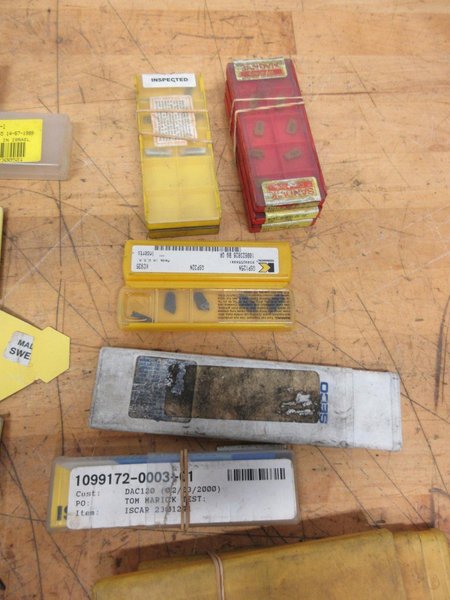 Cutoff Holders and Inserts, Iscar, Sandvik, Kennametal,  **Mostly New**- Auction Item