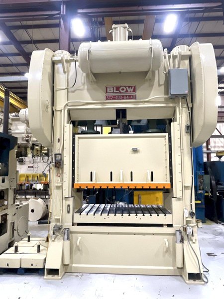 400 ton Blow SC2-400-84-48 Used Straight Side Mechanical Metal Stamping Press For Sale, Year 1989, RECONDITIONED!