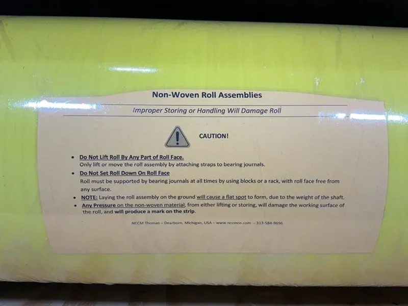 84.5” NON-WOVEN ROLL ASSEMBLY
