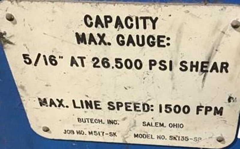 5/16&quot; BUTECH MODEL SK135-SP HIGH SPEED COPPER COIL SCRAP CHOPPER PROCESSING SYSTEM: STOCK #13131