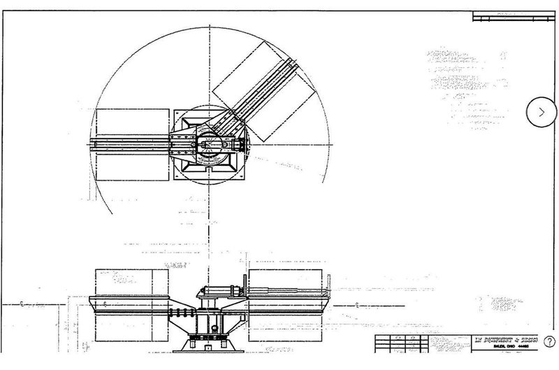 60,000# x 72" Paxson 2 Arm Exit Turnstile