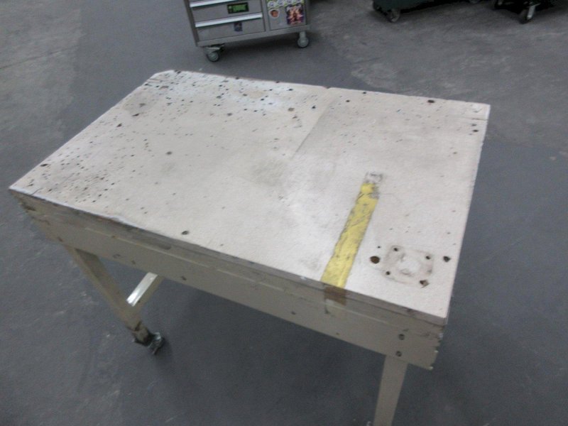 Rolling Steel Workbench with Wood Laminate Top- Auction Item