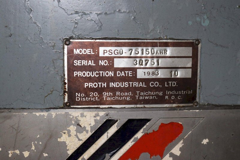 PROTH HORIZONTAL SURFACE GRINDER: STOCK #73172