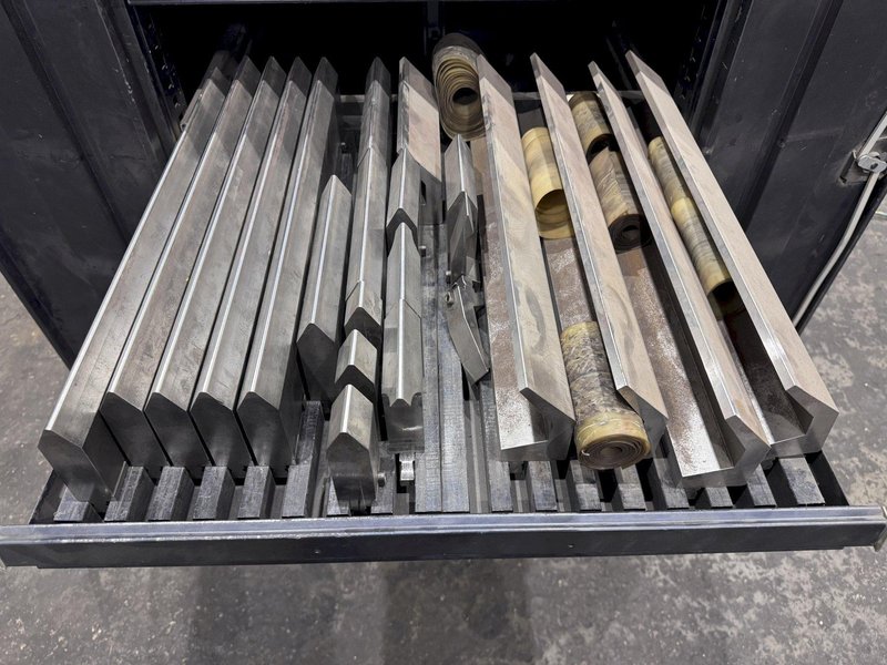 LOT OF WILA PRESS BRAKE DIES WITH CABINET: STOCK #80766