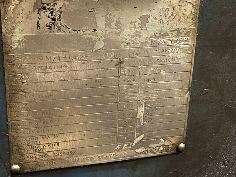 INGERSOLL RAND CENTAC CENTRIFUGAL AIR COMPRESSOR. STOCK # 0528021