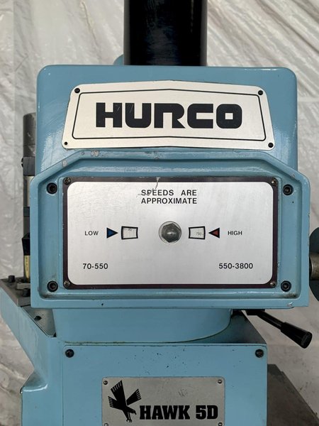7.5 HP HURCO HAWK 5D CNC VERTICAL MILL. STOCK # 0361924.