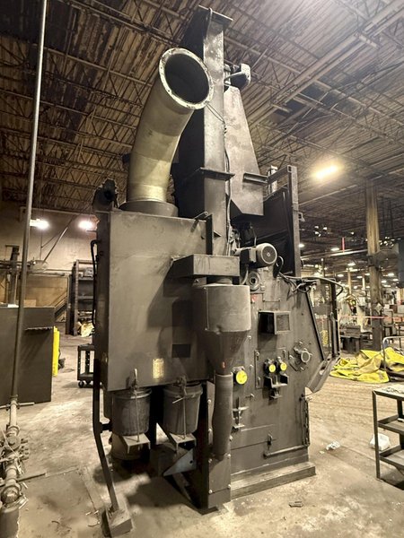 6 CU FT WHEELABRATOR MODEL #WTB-6.0 RUBBER BELT TUMBLE TYPE SHOT BLAST MACHINE: YOBRO #24278