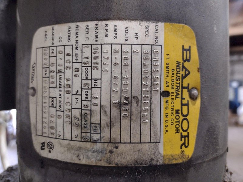 1500 CFM WARD-DEVANSCO MODEL #DV-18015 WET TYPE DUST COLLECTOR: STOCK #18631