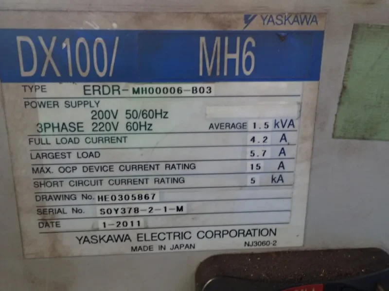 YASKAWA ELECTRIC ROBOT  -  MH6